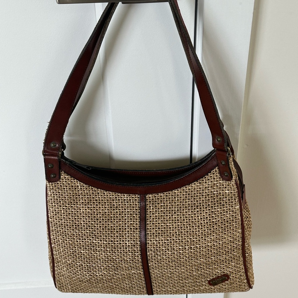 VINTAGE RARE John Romain Tweed & Leather Purse